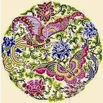 Landmark Tapestries & Charts Ivory Butterfly Cross Stitch Pattern