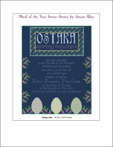 Artists Alley Ostara: Wheel of the Year Cross Stitch Pattern