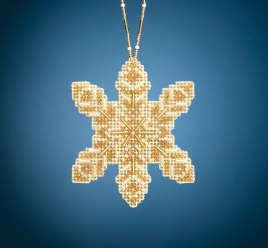 Mill Hill Pearl Snowflake Bead and Cross Stitch Kit