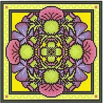 Landmark Tapestries & Charts Periwinkle & Thistle Cross Stitch Pattern