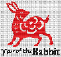 Chinese Zodiac Year of the Rabbit Cross Stitch Pattern