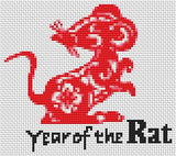 Chinese Zodiac Year of the Rat Cross Stitch Pattern