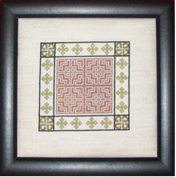 Celtic Obsessions Red and Gold Knotwork Cross Stitch Pattern