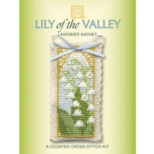 Textile Heritage Lily of the Valley Lavender Sachet Cross Stitch Kit