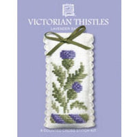 Textile Heritage Victorian Thistles Lavender Sachet Cross Stitch Kit