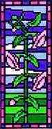 Landmark Tapestries & Charts Stained Glass Miniature Harebell Cross Stitch Pattern