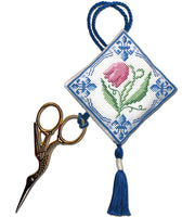 Textile Heritage Delft Tulip Scissor Keep Cross Stitch Kit