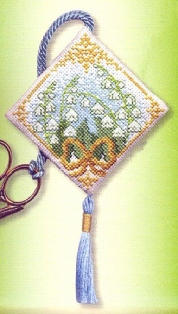 Textile Heritage Lily of the Valley Scissor Keep Cross Stitch Kit