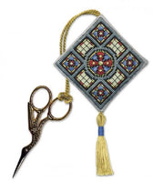 Textile Heritage Stained Glass Window Scissor Keep Cross Stitch Kit