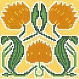 Landmark Tapestries & Charts Arts & Crafts Saffron Pincushion Cross Stitch Pattern