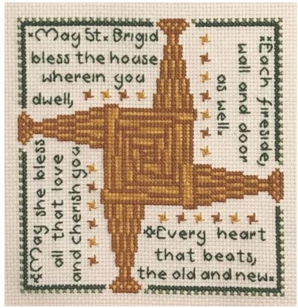 St Brigid's Blessing Sampler Cross Stitch Pattern