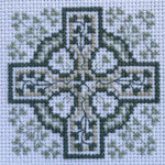 Claddagh Cross Stitch Shamrock Cross - Cross Stitch Pattern