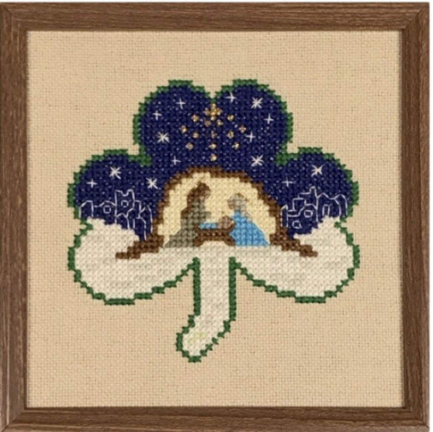 Claddagh Cross Stitch Shamrock Nativity Cross Pattern