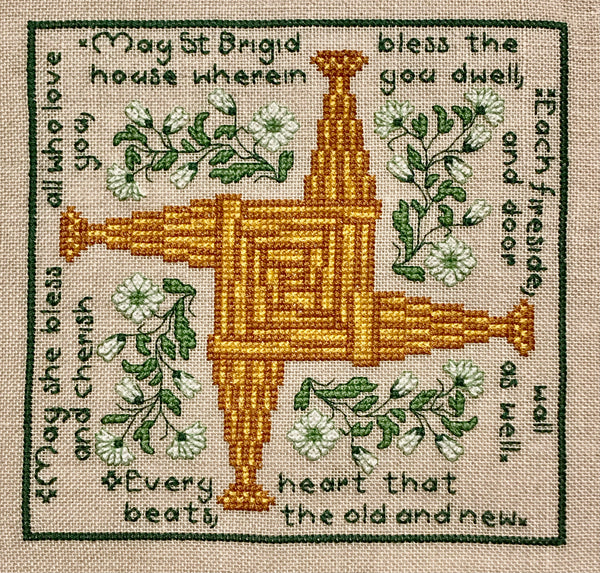 St Brigid's Blessing Cross - Cross Stitch Pattern