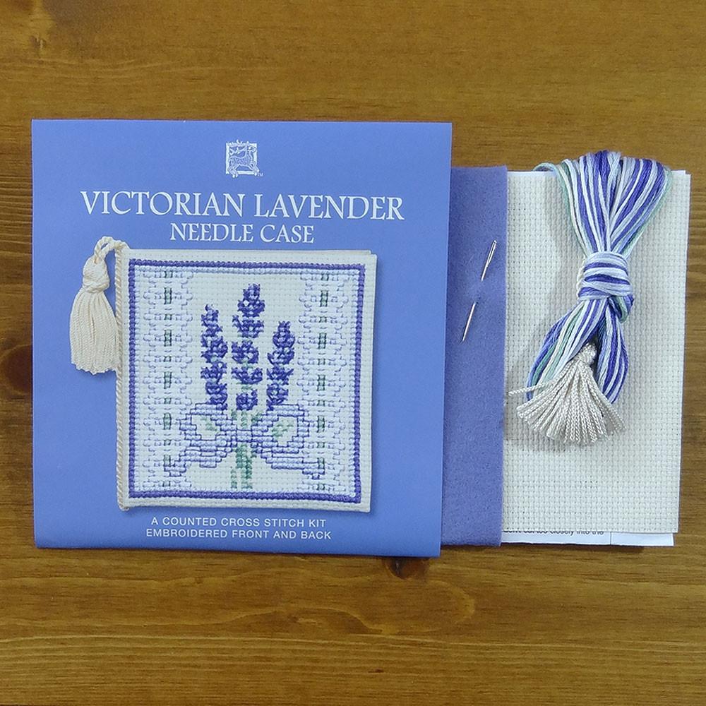 Textile Heritage Victorian Lavender Needle Case Cross Stitch Kit