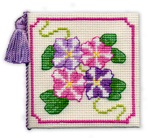 Textile Heritage Petunias Needle Case Counted Cross Stitch Kit