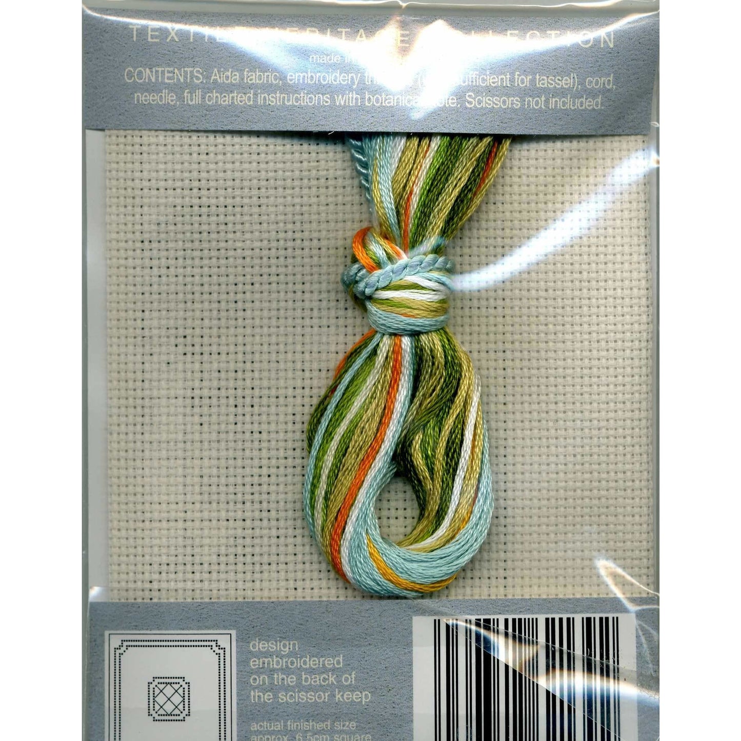 Textile Heritage Orange Blossom Scissor Keep Cross Stitch Kit