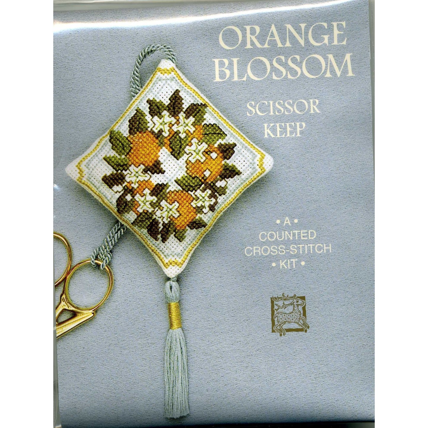 Textile Heritage Orange Blossom Scissor Keep Cross Stitch Kit