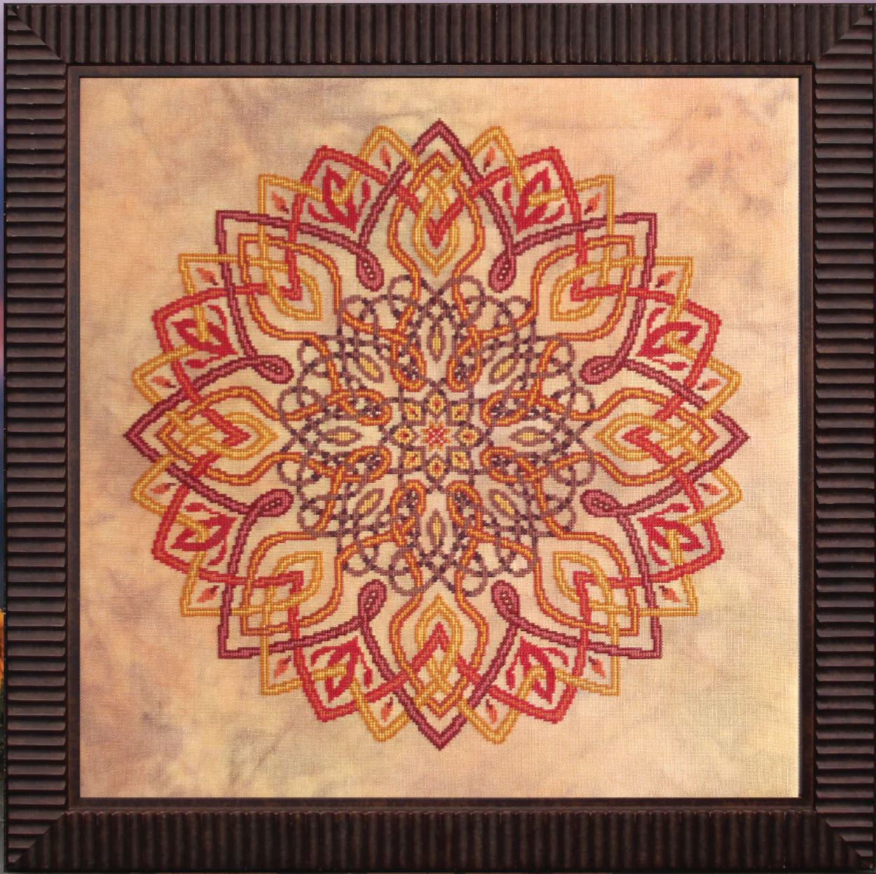 Ink Circles Tangled Fire Cross Stitch Pattern