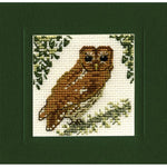 Textile Heritage Tawny Owl Miniature Card Cross Stitch Kit