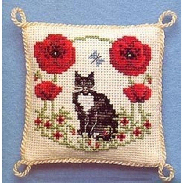 Textile Heritage Poppy Pincushion Cross Stitch Kit