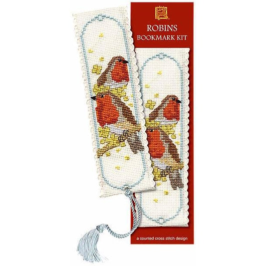 Textile Heritage Robins Bookmark Cross Stitch Kit