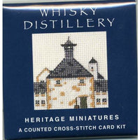 Textile Heritage Whisky Distillery Scotland Miniature Card Cross Stitch Kit