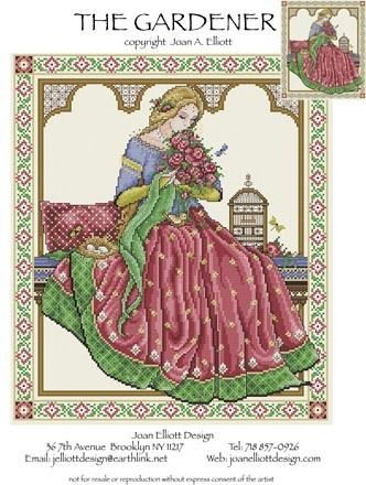 Joan Elliott The Gardener Cross Stitch Pattern