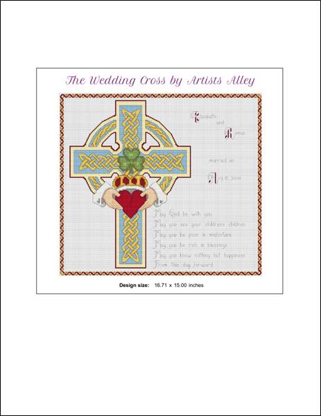 Artists Alley The Wedding Cross - Cross Stitch Pattern