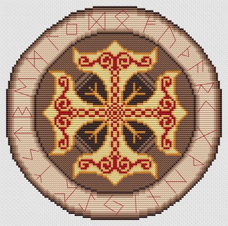 Artists Alley Thor's Shield Cross Stitch Pattern