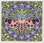 Ink Circles Tiger Moth Cross Stitch Pattern
