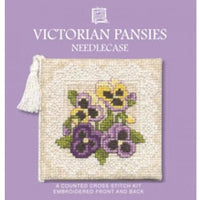 Textile Heritage Victorian Pansies Needle Case Cross Stitch Kit