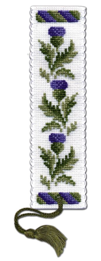 Textile Heritage Victorian Thistles Bookmark Cross Stitch Kit