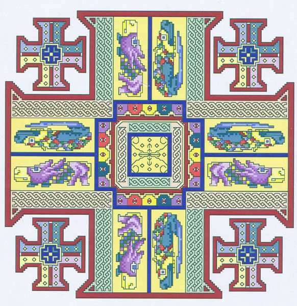 Vickery Collection Celtic Jerusalem Cross - Cross Stitch Pattern
