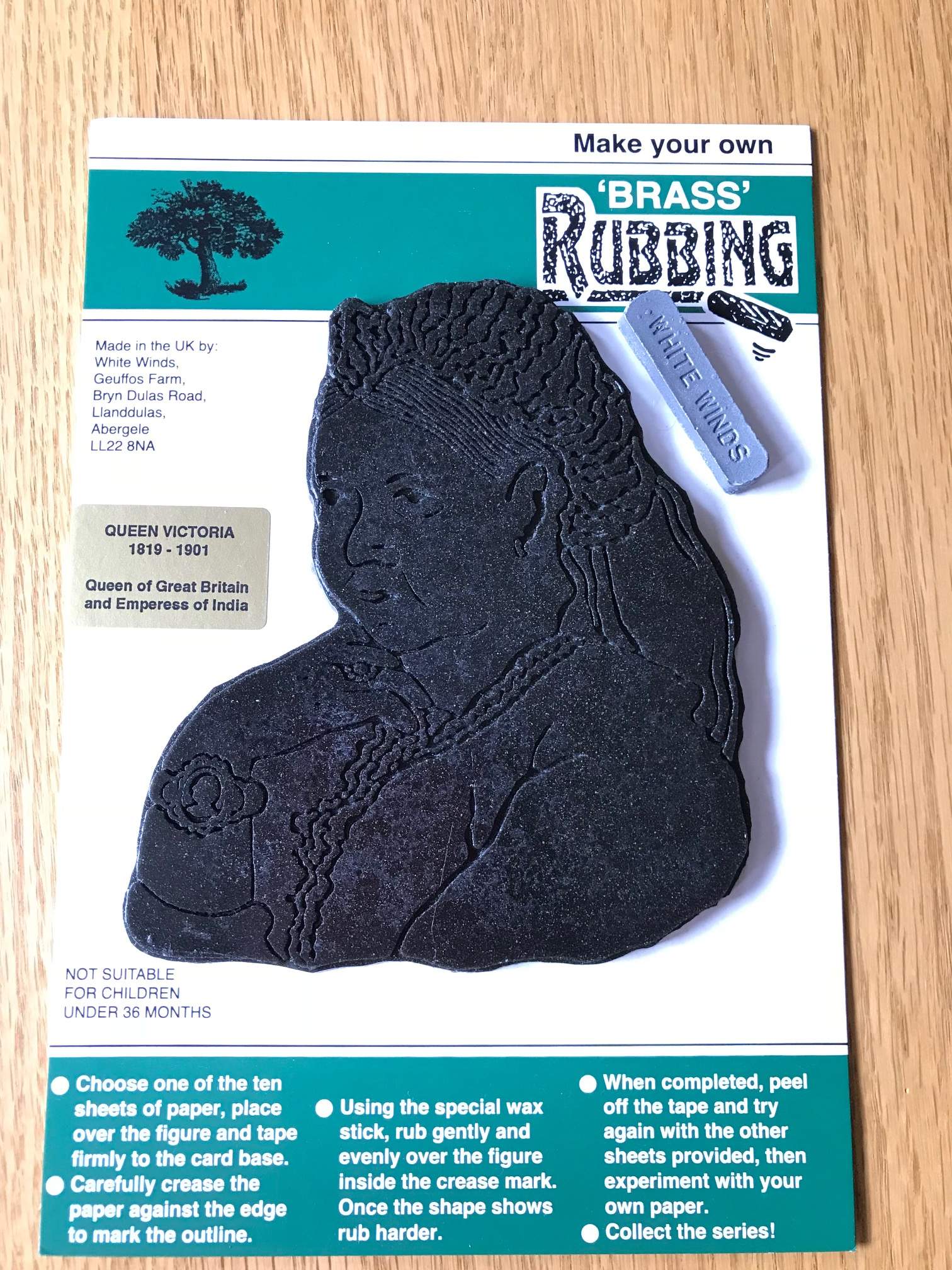 Brass Rubbing Kit Queen Victoria