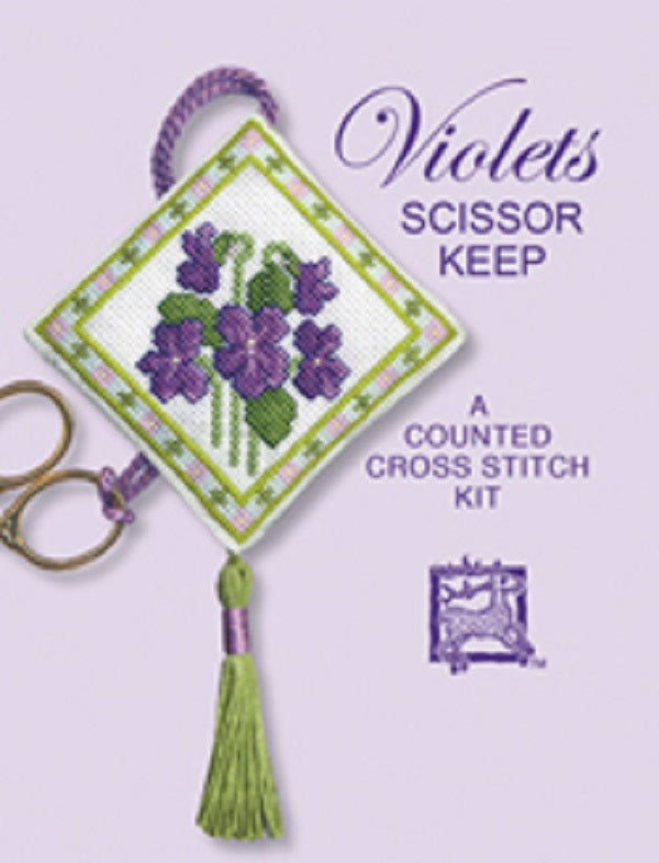 Violets Scissor Keep Cross Stitch Kit