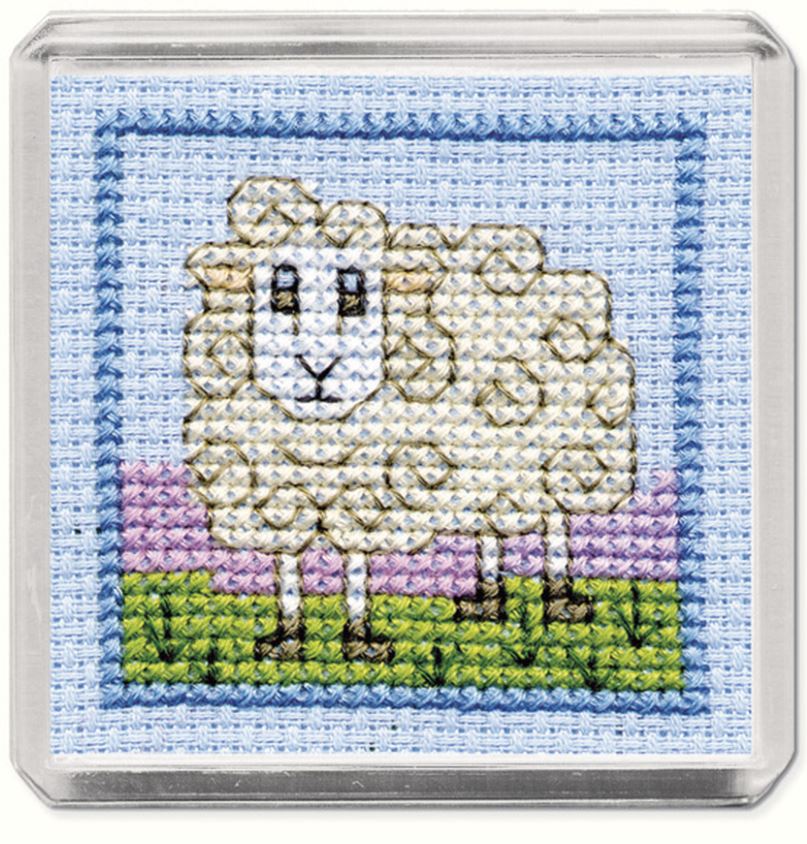 Textile Heritage Wee Wooly Sheep Refrigerator Magnet Cross Stitch Kit