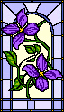 Landmark Tapestries & Charts Clematis Window Cross Stitch Pattern