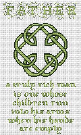 Artists Alley Celtic Fathers Knot Cross Stitch Pattern