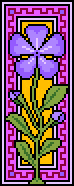 Landmark Tapestries & Charts Floral Miniature Periwinkle Cross Stitch Pattern