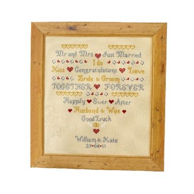 I Do Wedding Sampler Cross Stitch Pattern