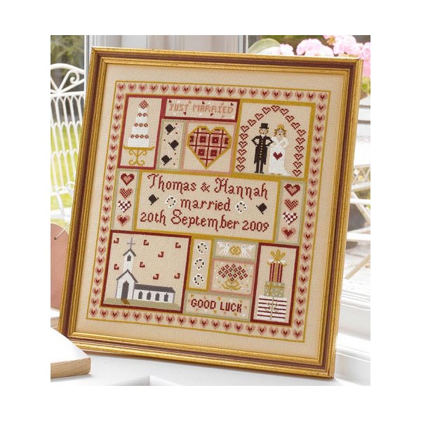 Wedding Patchwork Sampler Cross Stitch Pattern